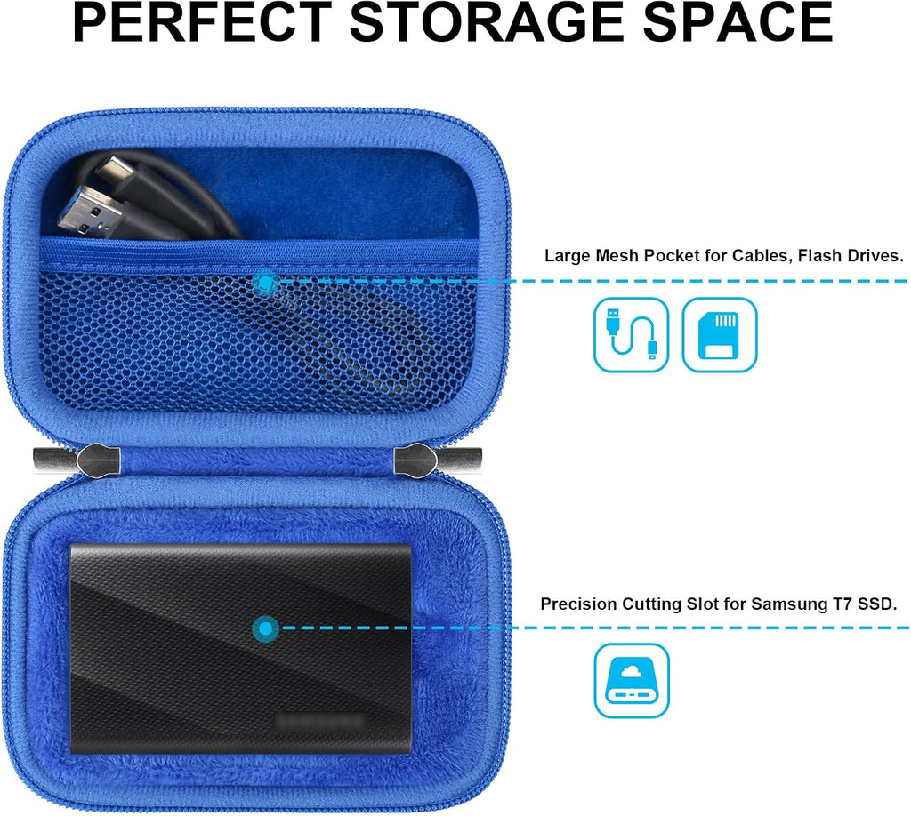 Lacdo Hard Carrying Case for Samsung T9 Portable SSD 1TB 2TB 4TB - Image 3