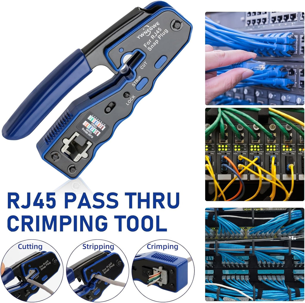RJ45 Crimp Tool Kit Pass Through Ethernet Crimping Tool Kit(K09) - Image 3