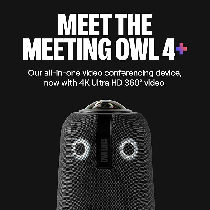 Meeting Owl 4+ 360-Degree, 4K Smart Video Conference Camera, Microphone, and Speaker (Automatic Focus, Zooming, Noise Equalizing, Certified for Microsoft Teams) - Image 3