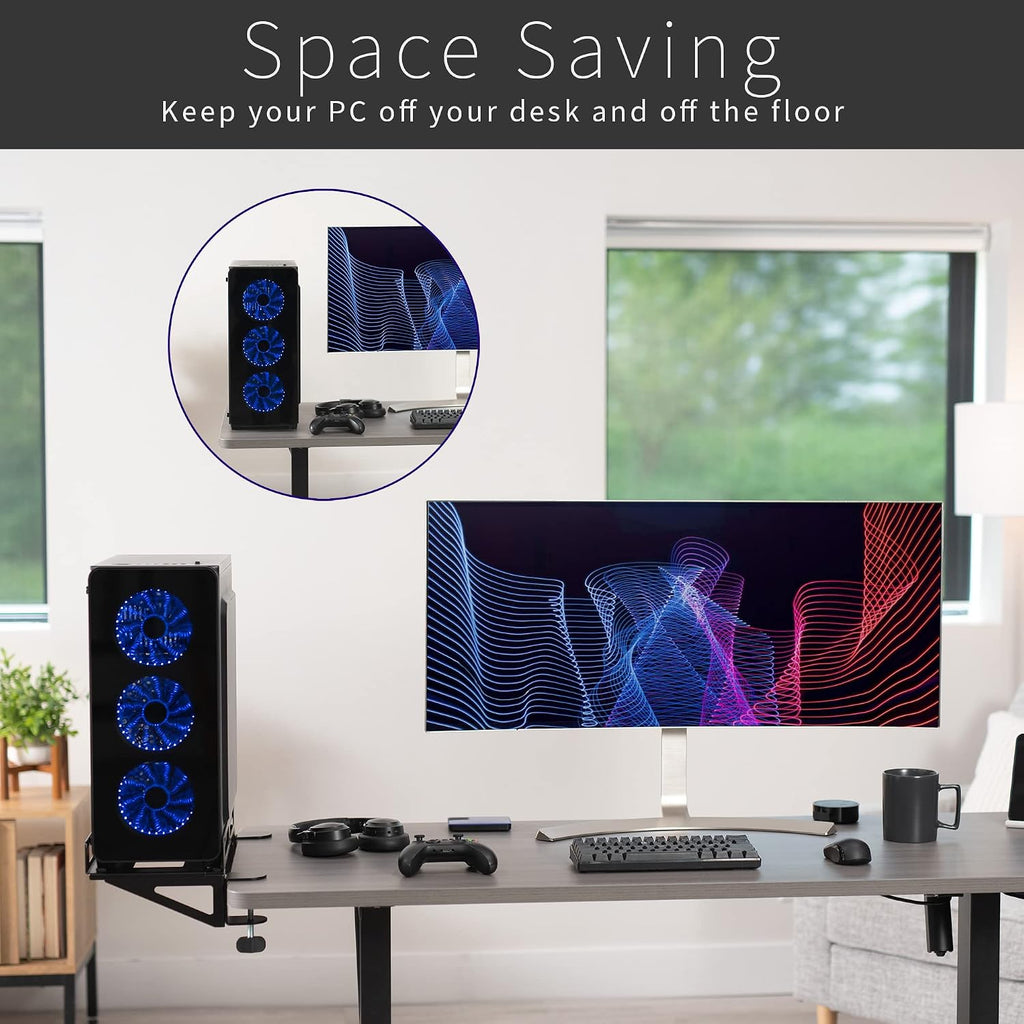 VIVO Black Clamp-on PC Desk Mount, MOUNT-PC07G - Image 8
