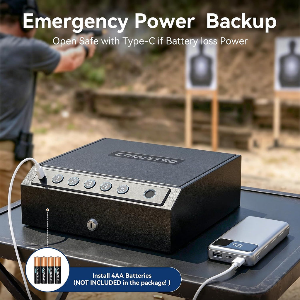 Gun Safe,Biometric Fingerprint Gun Safe for Handgun Pistol Safes CTSAFEPRO - Image 9