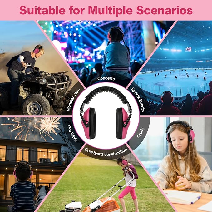 Floriogra Noise Cancelling Headphones for Kids/Toddler 28dB SNR Ear Muffs | Kids Ear Protection Noise Reduction Earmuffs for Children, Hearing Protection for Monster Jam, Concerts, Fireworks, Autism - Image 7