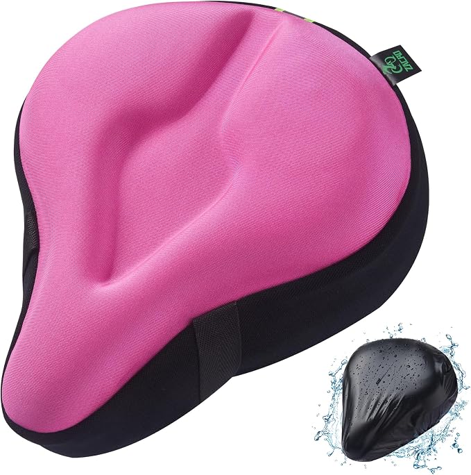 Zacro Bike Seat Cushion - Gel Padded Bike Seat Cover for Men Women Comfort, Extra Soft Exercise Bicycle Seat Compatible with Peloton, Outdoor & Indoor Bike Saddles - Image 9