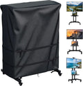 Outdoor TV Cover-Weatherproof TV Stand Covers for Outside TV,Compatible Patio TV Protector for Rolling TV Stand (Black, 70"L x 15"W x 57"H) by NewRiu