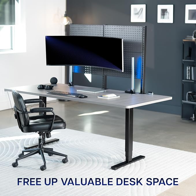 VIVO Articulating Ultrawide Monitor Pegboard Mount, Fits Screens up to 49 inches and Peg Boards up to 0.25 inches Thick with 1 inch Hole Spacing, Black, MOUNT-PB1U - Image 8