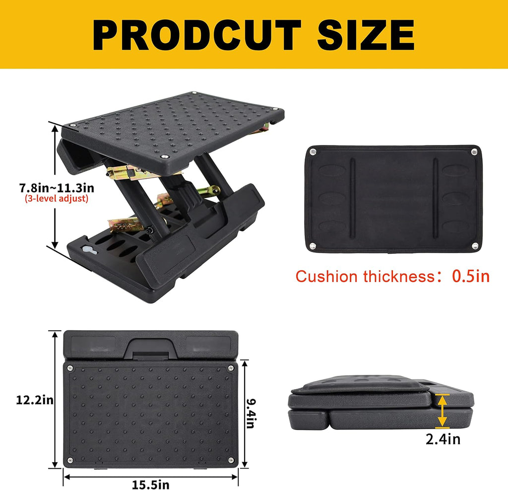 Adjustable Under Desk Foot Rest & Leg Rest Massage Office Footrest - Image 3