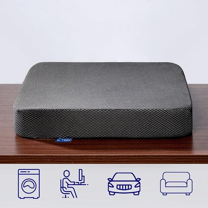 Ifoam Gel Infused Memory Foam Layer Wheelchair Cushion - Seat Cushion for Wheelchair-Office Chair, Kitchen Chair-Pressure Sore and Tailbone Pain Relief-High Dense Polyfoam Base (Black, 22×22×4 inch) - Image 4