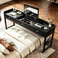 Overbed Table with Wheels, Rolling Bed Desk & Vanity Stand by LOXNJEX