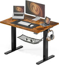 Electric Standing Desk with Cable Management,Rustic Brown Height Adjustable Desk with Memory Presets, Sit Stand Table for Work from Home, Ergonomic Computer Desk,40 x 24 inch by Acrolix