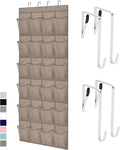 GORILLA GRIP Over the Door Shoe Organizer, 24 Large Pockets, Beige | Breathable Mesh Pocket, Space Saving Hanging Storage Holder, Closet Rack Hanger for Shoes, Pantry and Bathroom Accessories by Unknown
