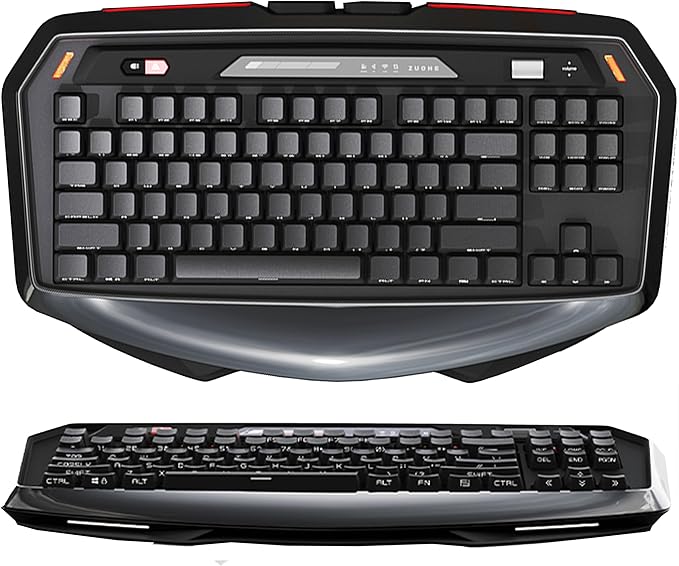 ZORNHER MAX870 Wireless Mechanical Gaming Keyboard,80% Black Custom Creamy Sound Keyboard with Shine Through PBT Keycaps,Pre-lubed Linear Switches,Hot-Swappable,RGB Backlit,2.4GHz/USB-C/BT5.0 by Zornher