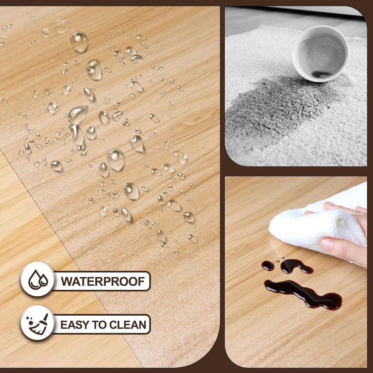 2mm Thicker Clear Office Chair Mat, 36"x48" Rolling Chair Floor Protector - Image 5