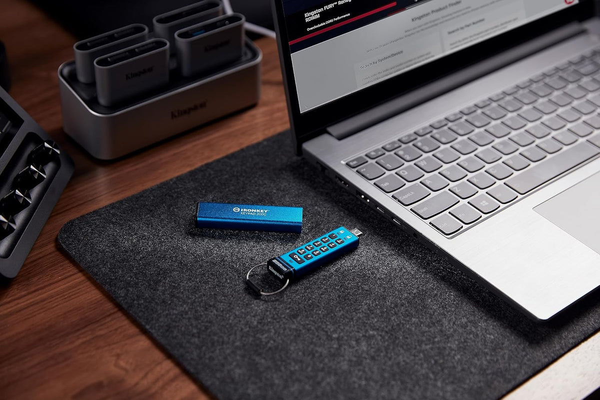 Kingston Ironkey Keypad 200 USB-C 64GB Encrypted Flash Drive | OS Independent | FIPS 140-3 Level 3 | XTS-AES 256-bit | BadUSB and Brute Force Protection | Multi-Pin Option | IKKP200C/64GB - Image 6