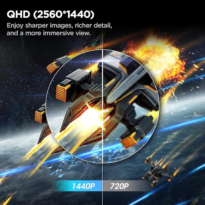 KOORUI 27 Inch Curved Gaming Monitor QHD 180Hz, 1ms 1500R VA Display | 2560×1440 Monitor, Adaptive Sync, 4000:1 Contrast, 90% DCI-P3, Eye Care, HDMI×2 and DP, VESA, FPS & Console Gaming - Image 2