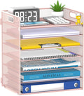 7 Tier Paper Organizer for Desk with Letter Trays & Handle | Black Desk File Organizer with Handle for Sorting Papers, Files, Folders, Mail, Bills and Office Supplies by Unknown