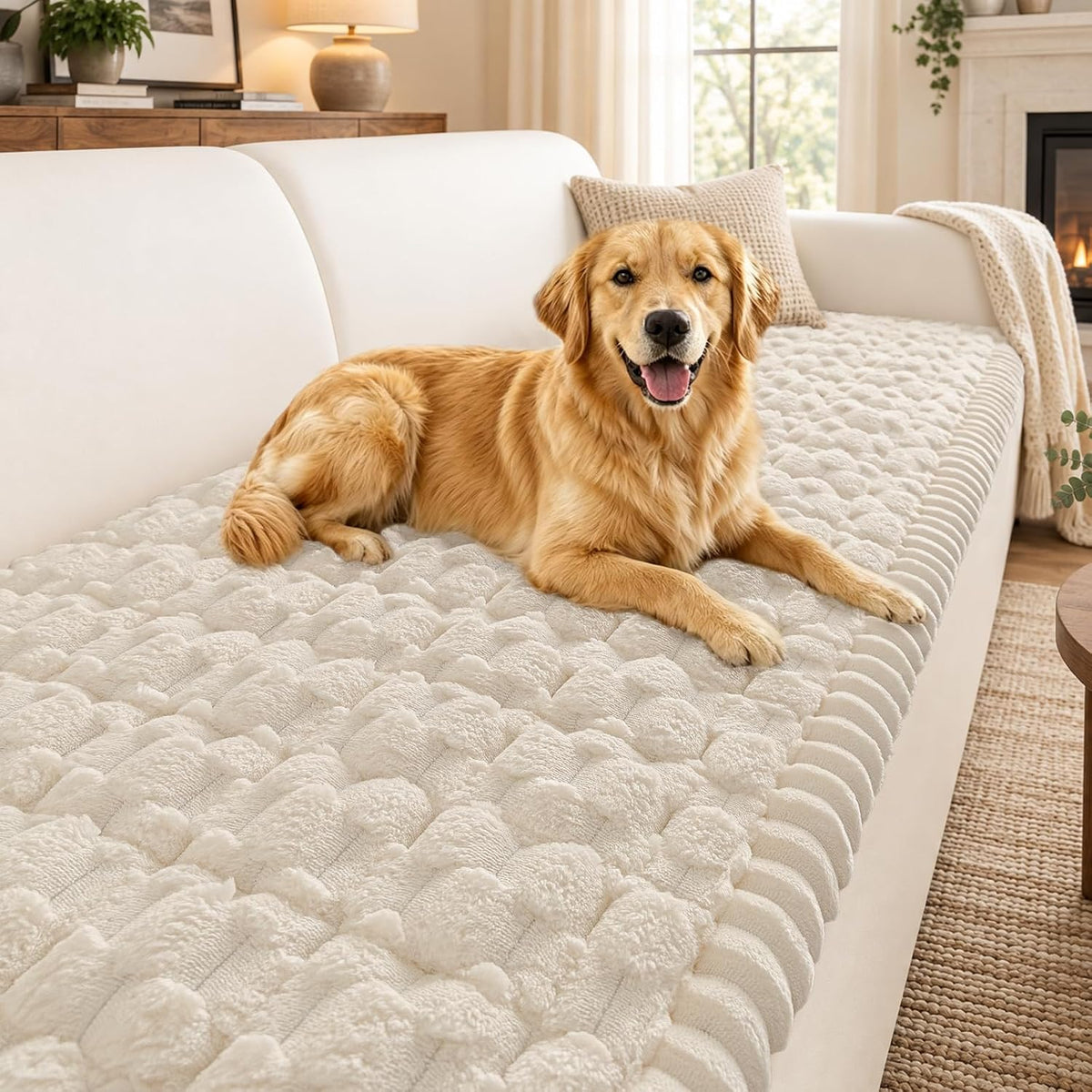 Smiry Couch Covers for Dogs, Non Slip Fuzzy Pet Sofa Protector Washable by Smiry