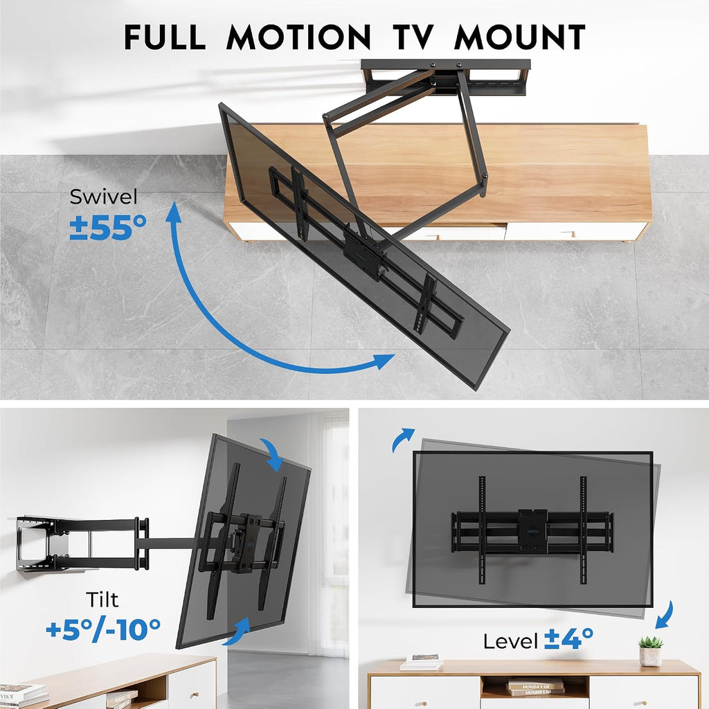 Heavy Duty TV Wall Mount with Extra Long Extendable Arm for 60–110 Inch TVs - Image 4