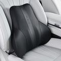 Coverado Lumbar Support Pillow for Car, Ergonomic Memory Foam Back Pillow for Office Chair, New Back Cushion for Pain Relief, PU Leather Car Lumbar Support for Driving Seat - BK by COVERADOAUTO