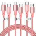 USB C to USB C Cable, 3 Pack 10ft Type C Fast Charger Cord (Pink) | Nylon Braided High-Speed Data Transfer Wire for iPhone 17/16/15 Plus/Pro Max iPad Air Ps5 Controller Samsung Galaxy by CUGUNU