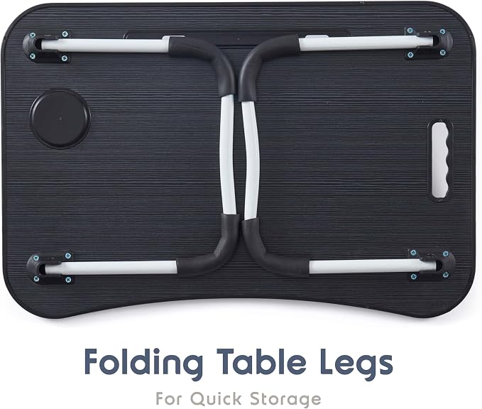 Laptop Bed Tray Table, Adjustable Laptop Stand, Portable Lap Desks with Foldable Legs, Reading Desk for Sofa Couch Floor - Large - Image 8