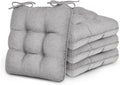 Love's cabin Memory Foam Chair Cushions Set of 4, 19 Inch, Light Grey | 19"x19"x3.5", Indoor & Outdoor Chair Seat Pads with Non-slip Bottom and Ties, for Dining, Kitchen, Office and Patio Chair by Lovescabin