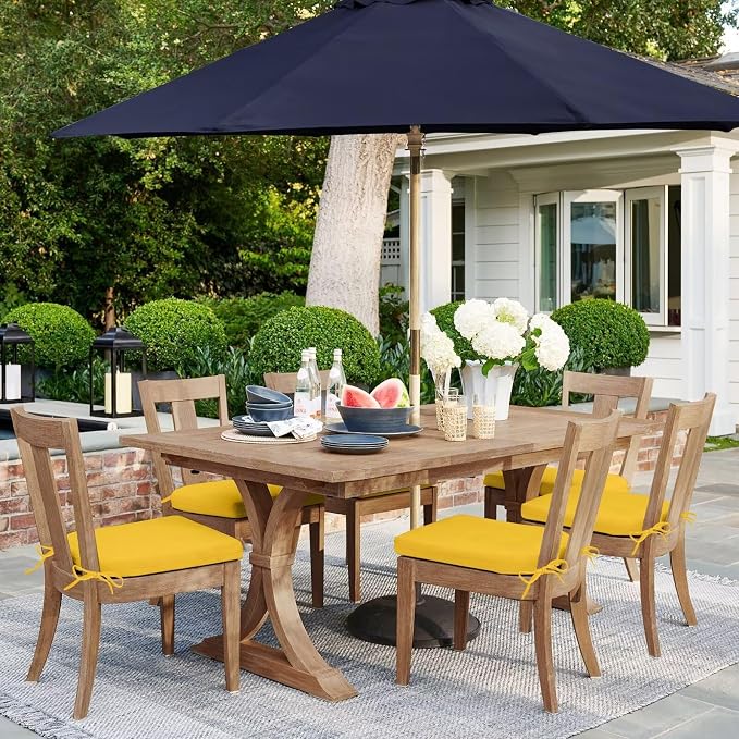 HARBOREST Outdoor Chair Cushions Set of 6, Water Resistant Patio Chair Cushions with Ties, Outdoor Seat Cushions for Patio Furniture, 17"x16"x2", Yellow - Image 7