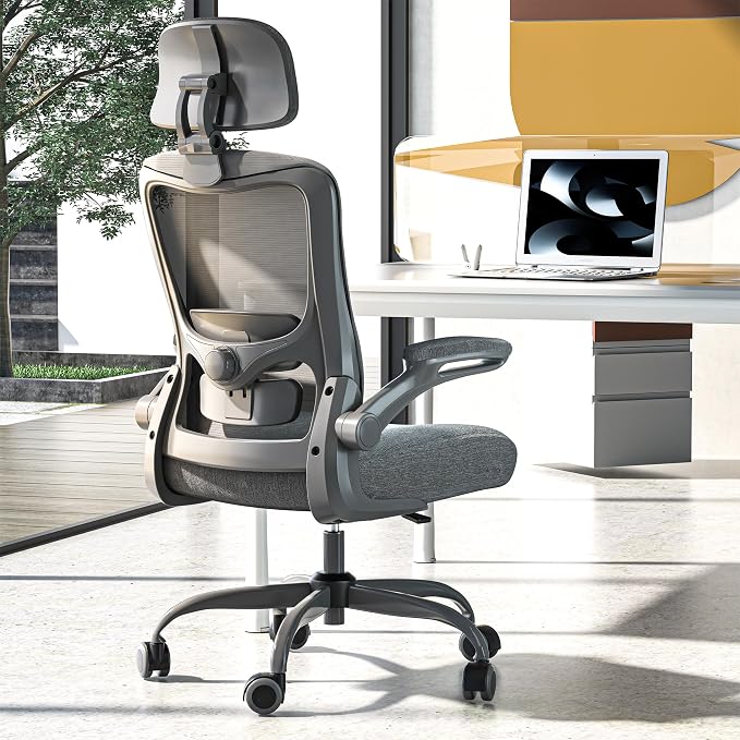 Ergonomic Office Chair for Long Hours, Adjustable Padded Lumbar Support for Lower Back Relief, 330 lb Capacity, Comfortable Computer Desk Chair for Home Office, Work & Study - Image 9