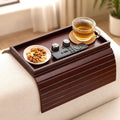 Sofa Arm Tray, Foldable Bamboo Couch Arm Tray by Oqqlin