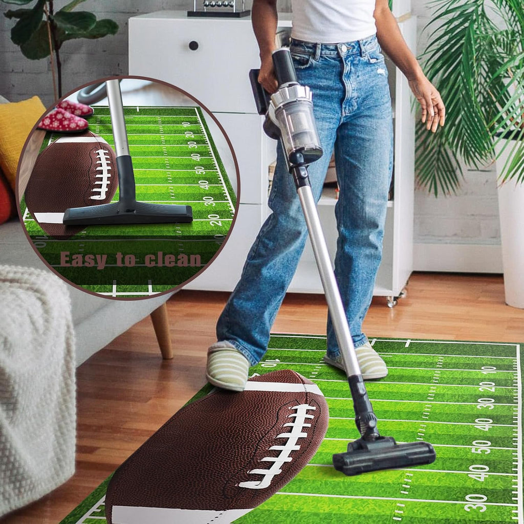 Gaming Chair Mat for Hardwood Floor 36"X 48" Heavy Duty Office Desk Chair Rug for Under Game Rolling Chairs Computer Decor Protect Mats Low Pile Non-Slip Rubber for Carpet & Tile Floor-Football - Image 5