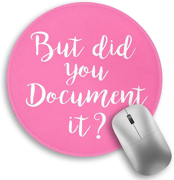 Funny Small Mouse Pad, But Did You Document It, Cute Mousepad | Mini Travel Wireless Mice Pad for Computer, Office Accessories, Coworker Gifts, 8.6 x 8.6 inch by Lebrocoli