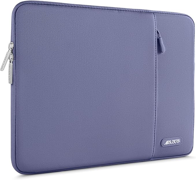 MOSISO Laptop Case 16 inch, 15-15.6 inch Laptop Sleeve Bag with Pocket | Compatible with MacBook Pro 16 M5 M4 M3 M2 M1, HP Acer Dell Lenovo ASUS, Polyester Vertical Computer Bag, Lavender Gray - Image 7