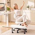 Criss Cross Legged Office Chair, ADHD Chair with Wider Footrest and Wheels | Ergonomic cross legged chair with lumbar support, 360° swivel and Adjustable Height, Kneeling Chair for Meditation, Yoga by Unknown