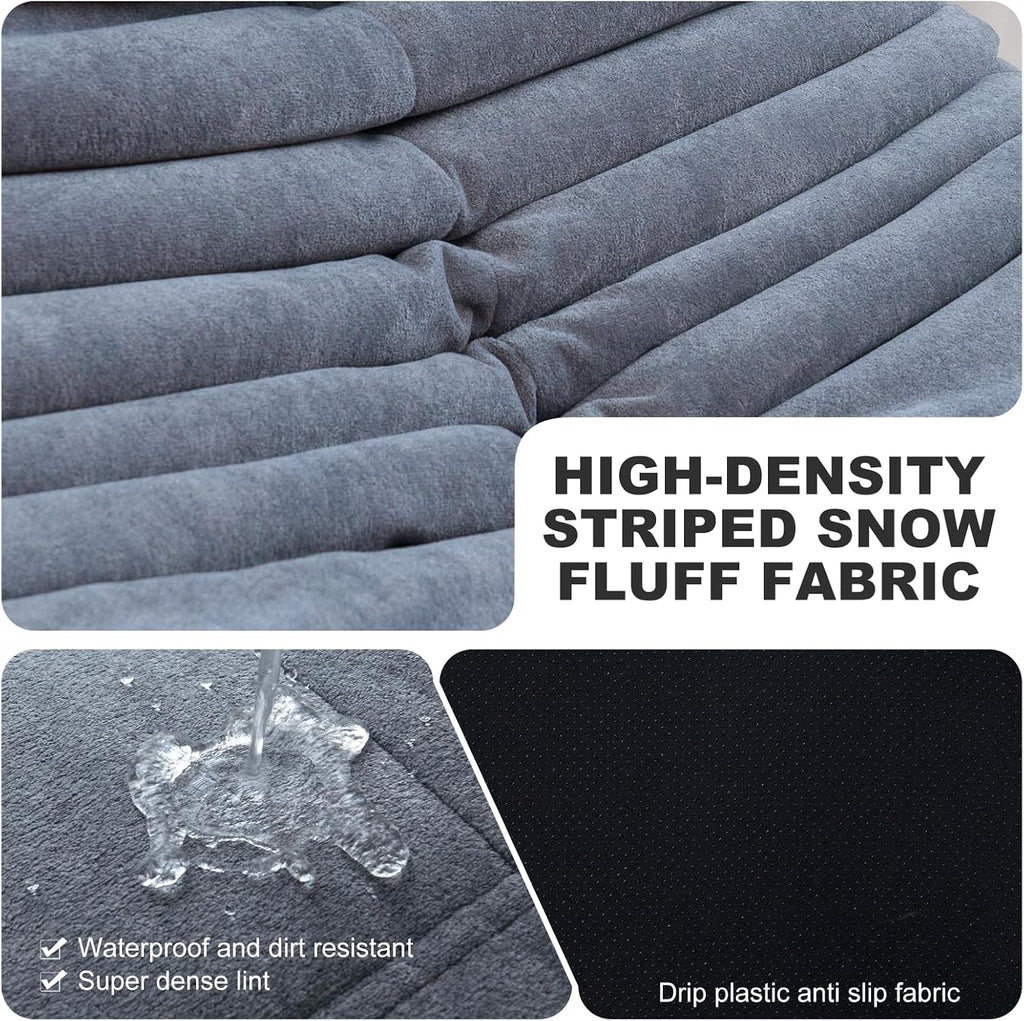 Full Foam Corner Chair, Bean Bag Floor Couch for Adults, Waterproof Fabric - Image 8
