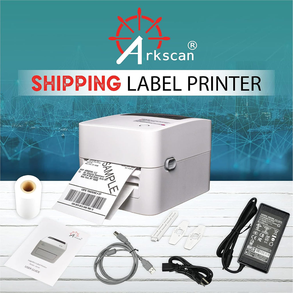 Arkscan 2054K-AP Auto Peel Shipping Label Printer, Separate Label from Backsheet Automatically, Print on Windows Mac Chromebook on USB, Wireless When Connect to Bluetooth-Enabled Windows iOS Android - Image 2