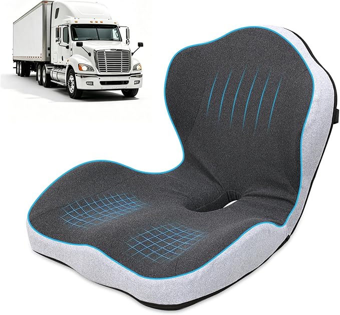 Dual-Layer Memory Foam Car Seat Cushions for Driving, with Lumbar Support | Ergonomic Truck Seat Cushion & Office Chair Cushion for Wheelchair, Gaming Chair & Sofa,Memory Foam Seat Cushion by Unknown