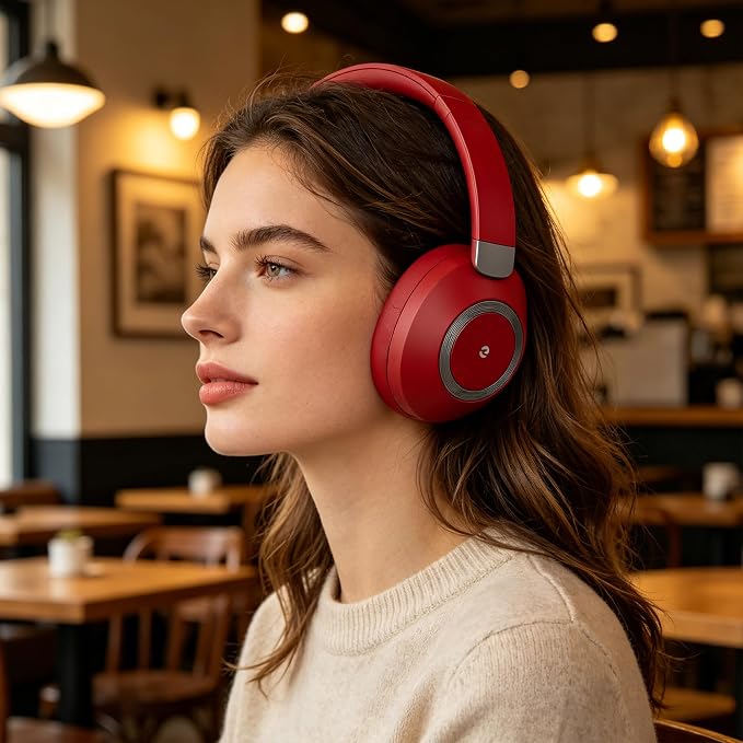 Headphones Wireless Bluetooth, 100H Playtime Active Noise Cancelling Headphones, Bluetooth Headphone with Mic, Over Ear Wireless Headphone with Deep Bass - Image 7