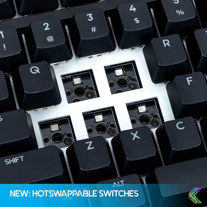 KINESIS Freestyle Edge RGB Plus Split Mechanical Keyboard | Hotswap Tactile Switches | RGB | Ergonomic | Detachable Palm Support | Fully Programmable | Mac Keycaps Included | Lift Kit Included - Image 2