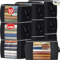 Fab totes 90L Clothes Storage, Foldable Thick Fabric Blanket Storage Bags | Foldable Containers with Zippers,Window and Handles for Organizing Bedroom, Closet, Comforter, Bedding,Dorm essentials by Fabtotes