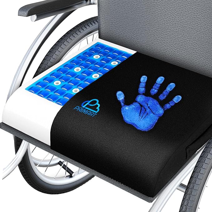 Premium Large Gel Seat Cushion, Memory Foam Seat Cushion for Recliner, Wheelchair, Office Chair, Car, Floor, Dining Chair, Sciatica, Coccyx, Back Pain & Pressure Sore Relief, Design with Ventilation by Unknown