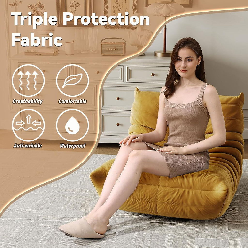 Bean Bag Chair for Adults, Memory Foam Bean Bag Sofa with Waterproof Fabric - Image 3