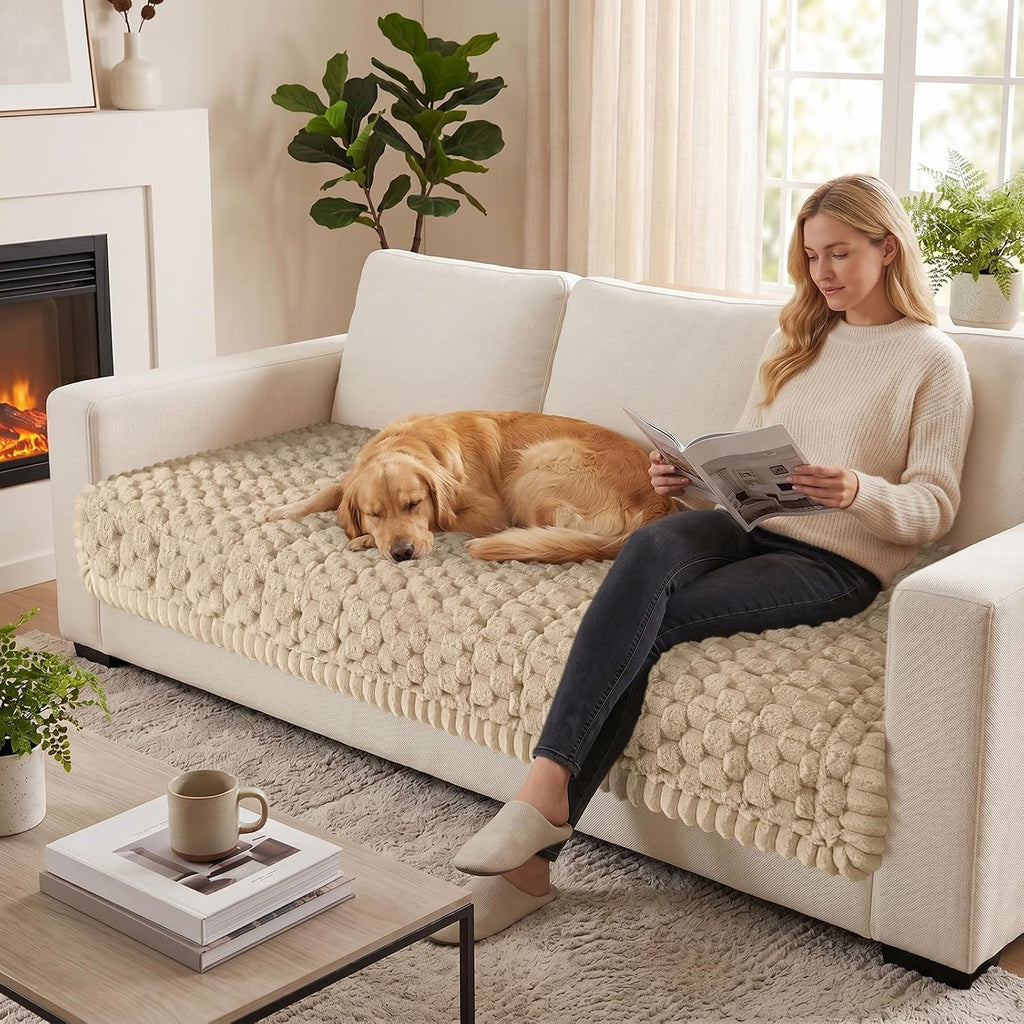 Smiry Couch Covers for Dogs, Non Slip Fuzzy Pet Sofa Protector Washable - Image 5