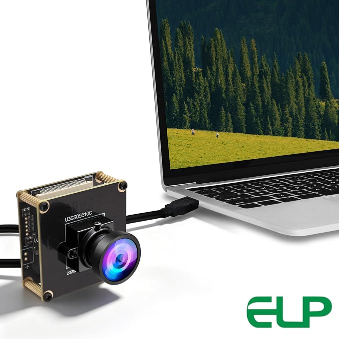 ELP 5mp 60fps Global Shutter USB3.0 Camera Module Wide Angle 120degree Webcam Board for Computer Mini UVC USB3.0/2.0 PC Camera High Speed Lightburn Cameras for Laser OG05B10 Webcamera for Laptop - Image 5