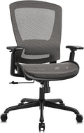 Mesh Office Chair,Ergonomic Computer Desk Chair,Sturdy Task Chair- Adjustable Lumbar Support & Armrests,Tilt Function,Comfort Wide Seat,Swivel Home Office Chair (Grey) by ELABEST