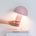 Brightech Celia Mood Lamp – 10" Touch-Controlled Mushroom Table Lamp, Cordless & Dimmable LED, Portable & Rechargeable Bedside Night Light, Sustainable Recycled Modern Patio Lamp for Home Décor – Pink by Brightech