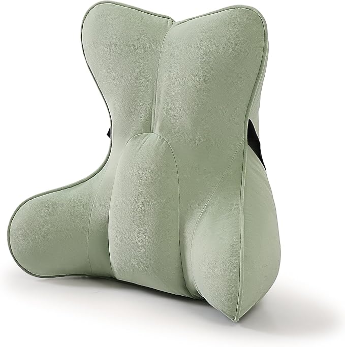 Lumbar Support Pillow (Pat. Pend) for Couch & Recliner, Ergonomic Chair Back Support for Lower Back Pain Relief, Back Support for Couch, with Adjustable Strap to Stay in Place, Celadon Green by Ailuteie