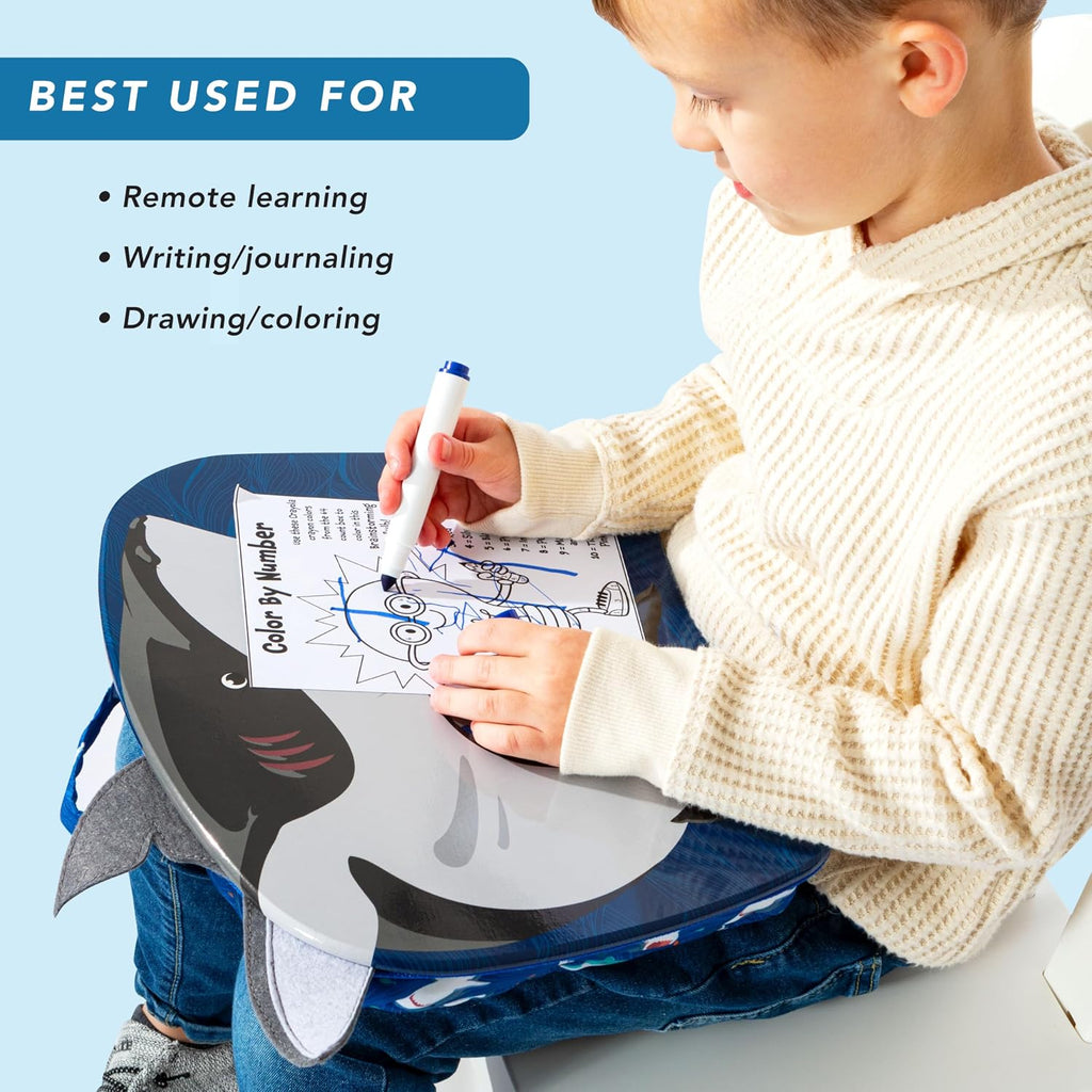 LAPGEAR Lap Pets Lap Desk - Shark, Fits 11.6” Laptops - Image 2