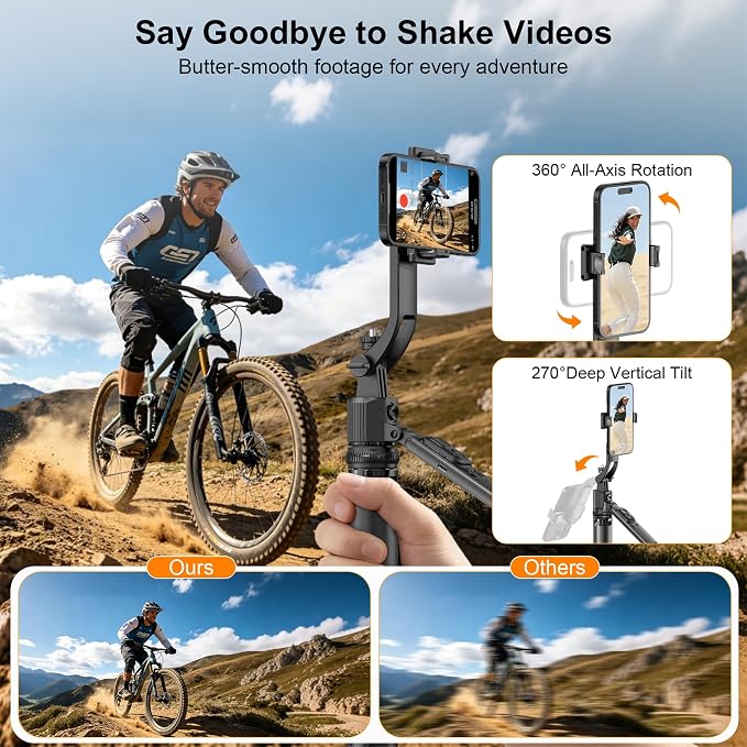 Auto Face Tracking Tripod for iPhone with Light and Remote Phone Stand | 360 Rotation Tripod that Follows Your Movement, No App, 63" Selfie Stick for Content Creator Vlog TikTok Live Stream - Image 5