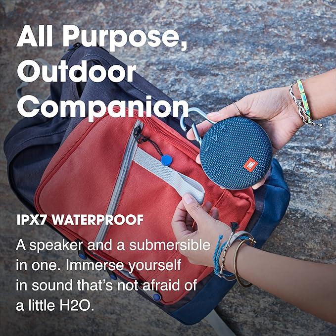 JBL Clip 3, Fiesta Red - Waterproof, Durable & Portable Bluetooth Speaker - Up to 10 Hours of Play - Includes Noise-Cancelling Speakerphone & Wireless Streaming - Image 5