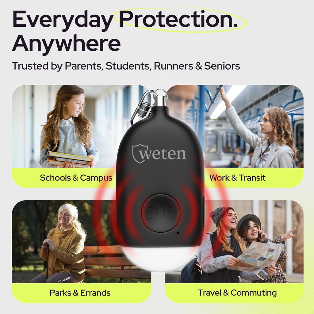 Personal Alarm Keychain for Women Self Defense, 130dB Loud Siren, 2 Pack - Image 6