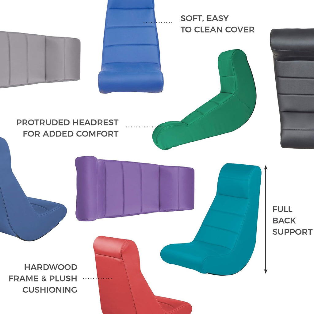 FDP Soft Ergonomic Soft Floor Gaming Rocker - Green, 10489-GN - Image 5